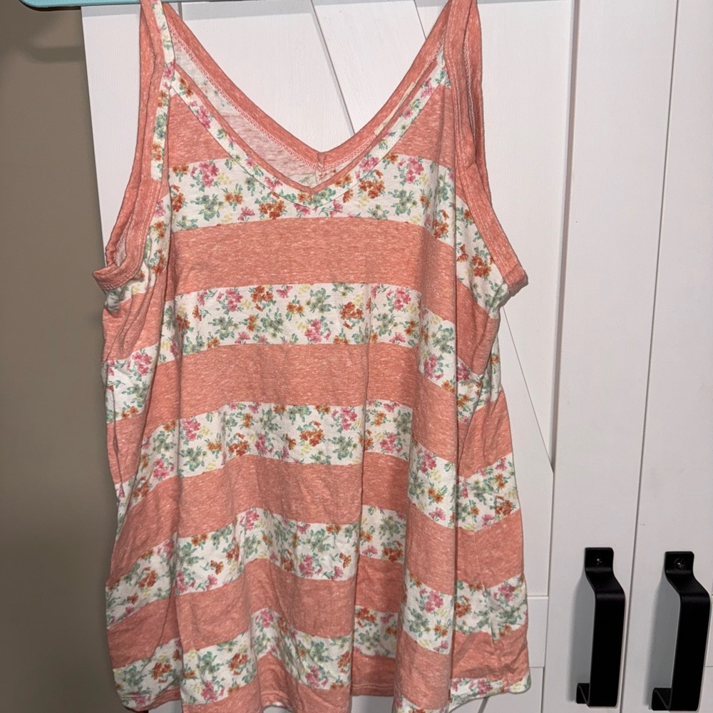 Floral Striped Women's Top